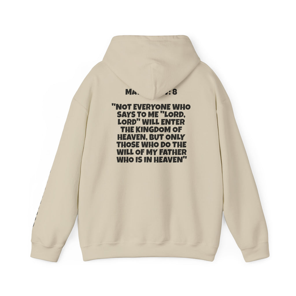 Men & Women Hoodies (Unisex) - Matthew 7: 8 Cross Hoodie | Bible Verse Scripture