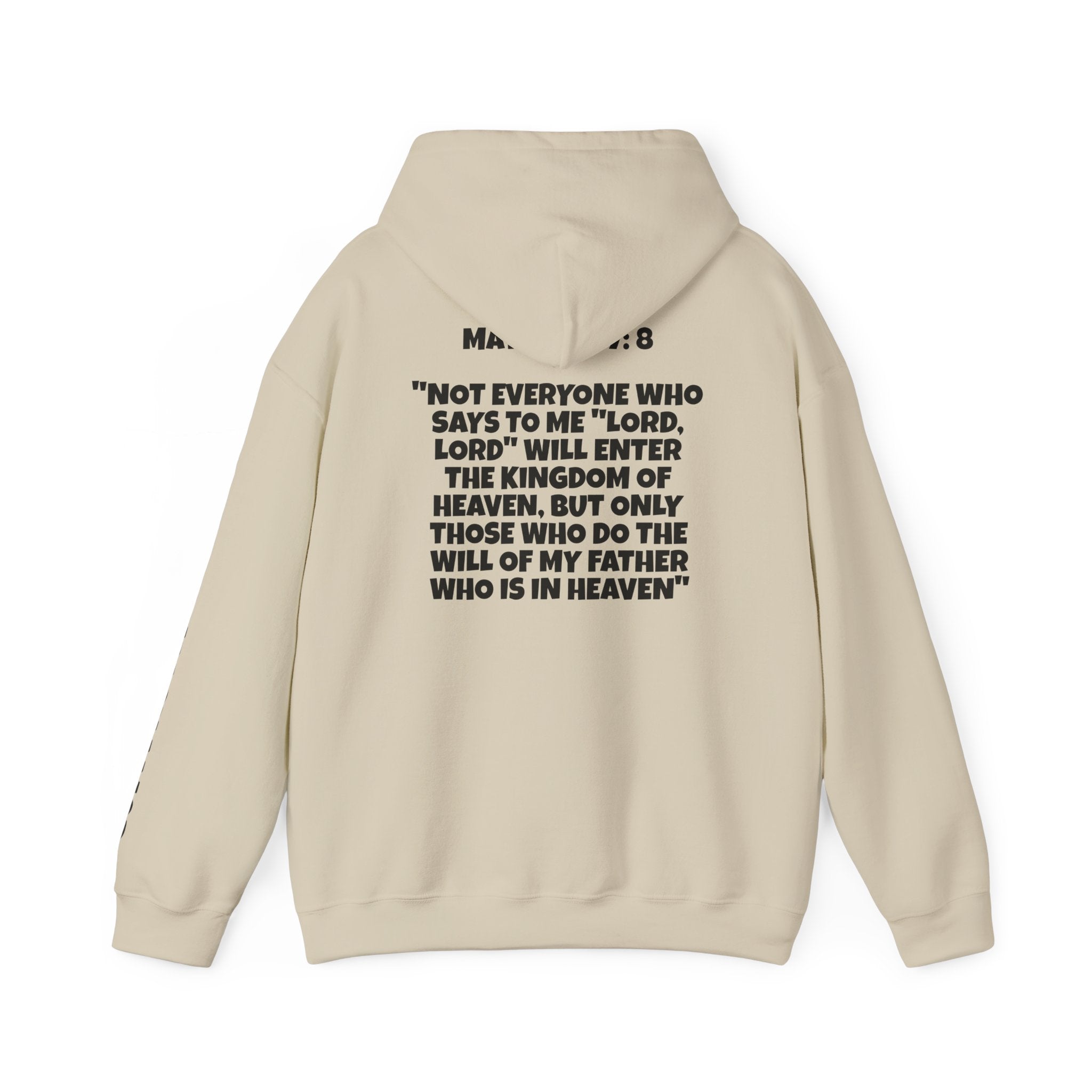 Men & Women Hoodies (Unisex) - Matthew 7: 8 Cross Hoodie | Bible Verse Scripture