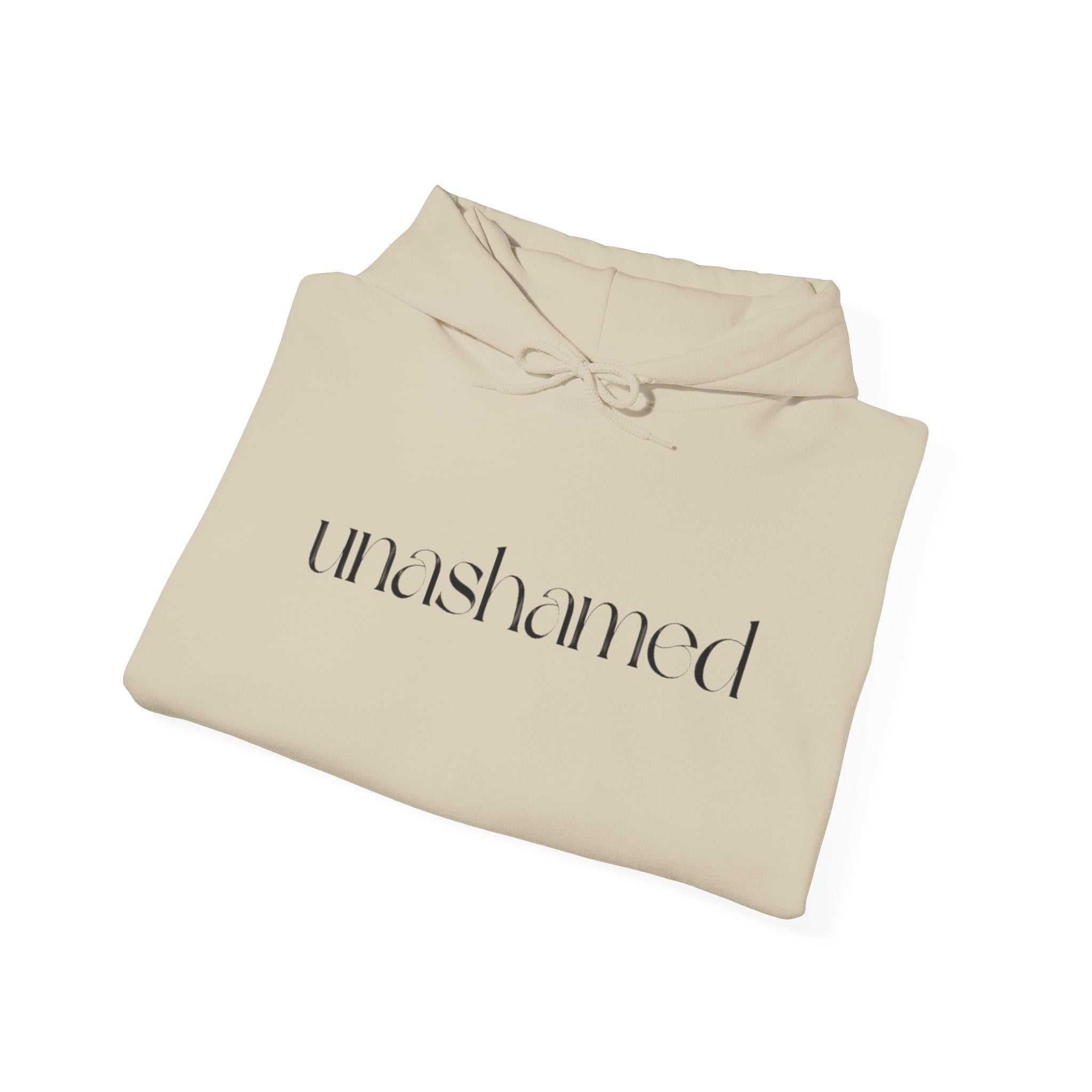 Men & Women Hoodies (Unisex) - I am UNASHAMED black font