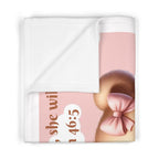Girls Bear Baby Blanket with "Psalm 46:5" Scripture
