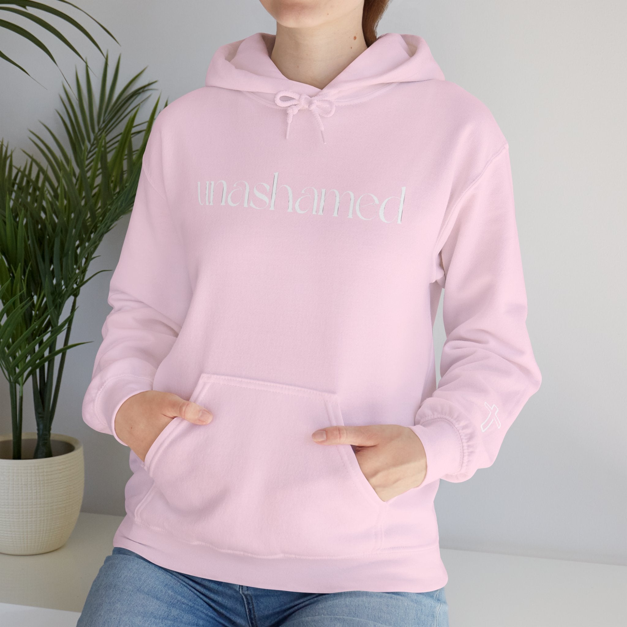 Men & Women Hoodies (Unisex) - I am UNASHAMED white font