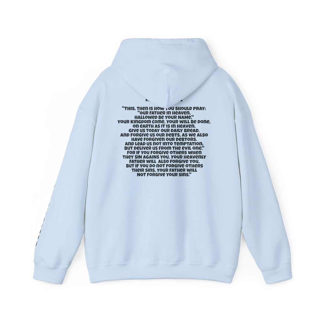 Men & Women Hoodie (Unisex) - Matthew 6: 9-15 Cross Hoodie | Bible Verse Scripture