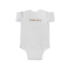 Girls Bear Infant Bodysuit with "Psalm 46:5" Scripture