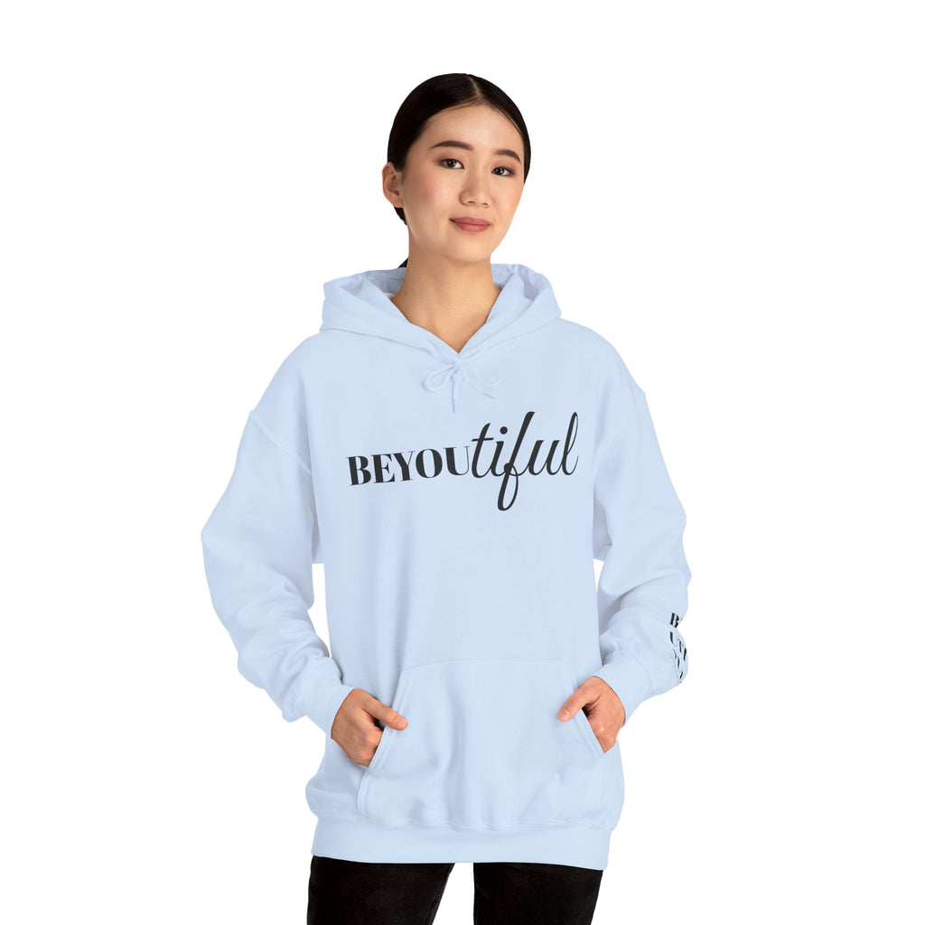 BEYOUtiful Hoodie | Faith Christian Heart Sleeve Design