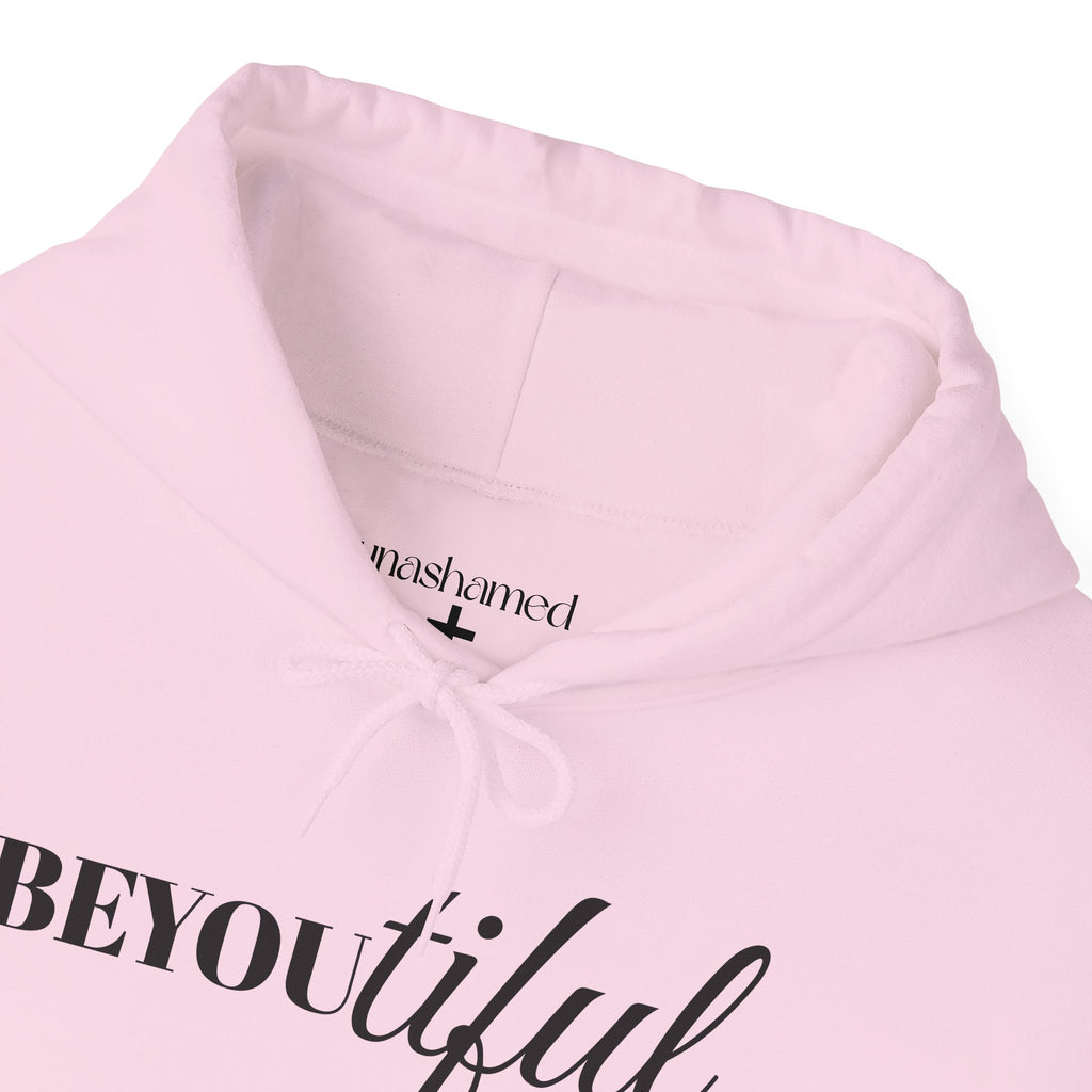 BEYOUtiful Hoodie | Faith Christian Heart Sleeve Design