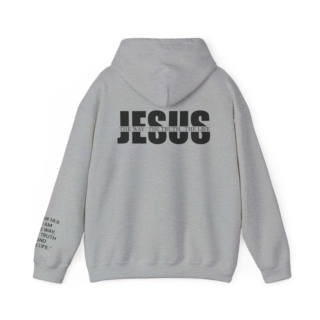 Men Hoodie - John 14:6 | JESUS THE WAY THE TRUTH THE LIFE