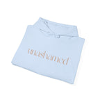 Men & Women Hoodies (Unisex) - I am UNASHAMED beige font