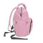 Girls Leopard Baby Diaper Backpack with "Psalm 46:5" Scripture