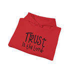 Trust in the Lord Hoodie | Faith Christian Heart Sleeve Design