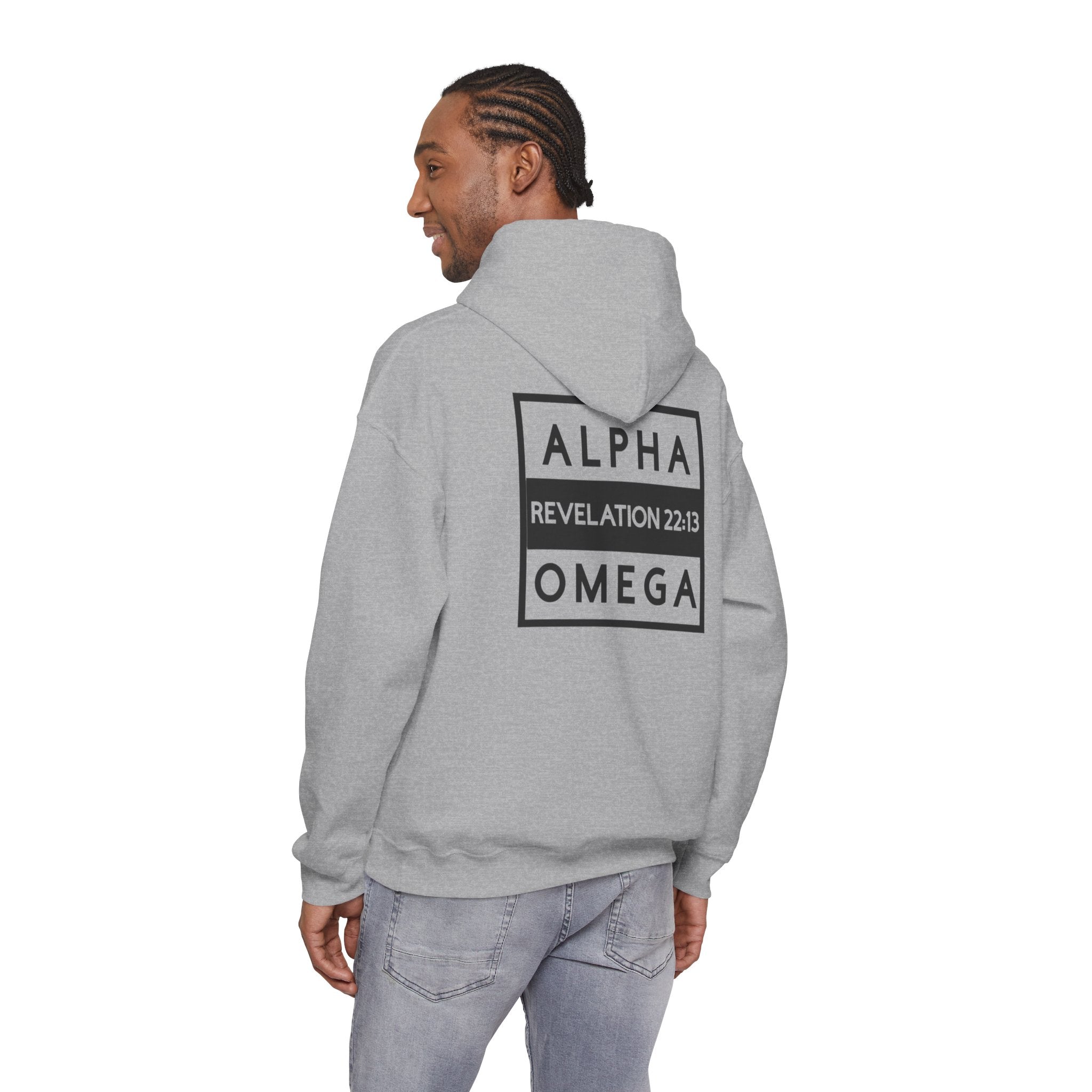 Men Hoodie - Revelation 22:13 | ALPHA AND OMEGA