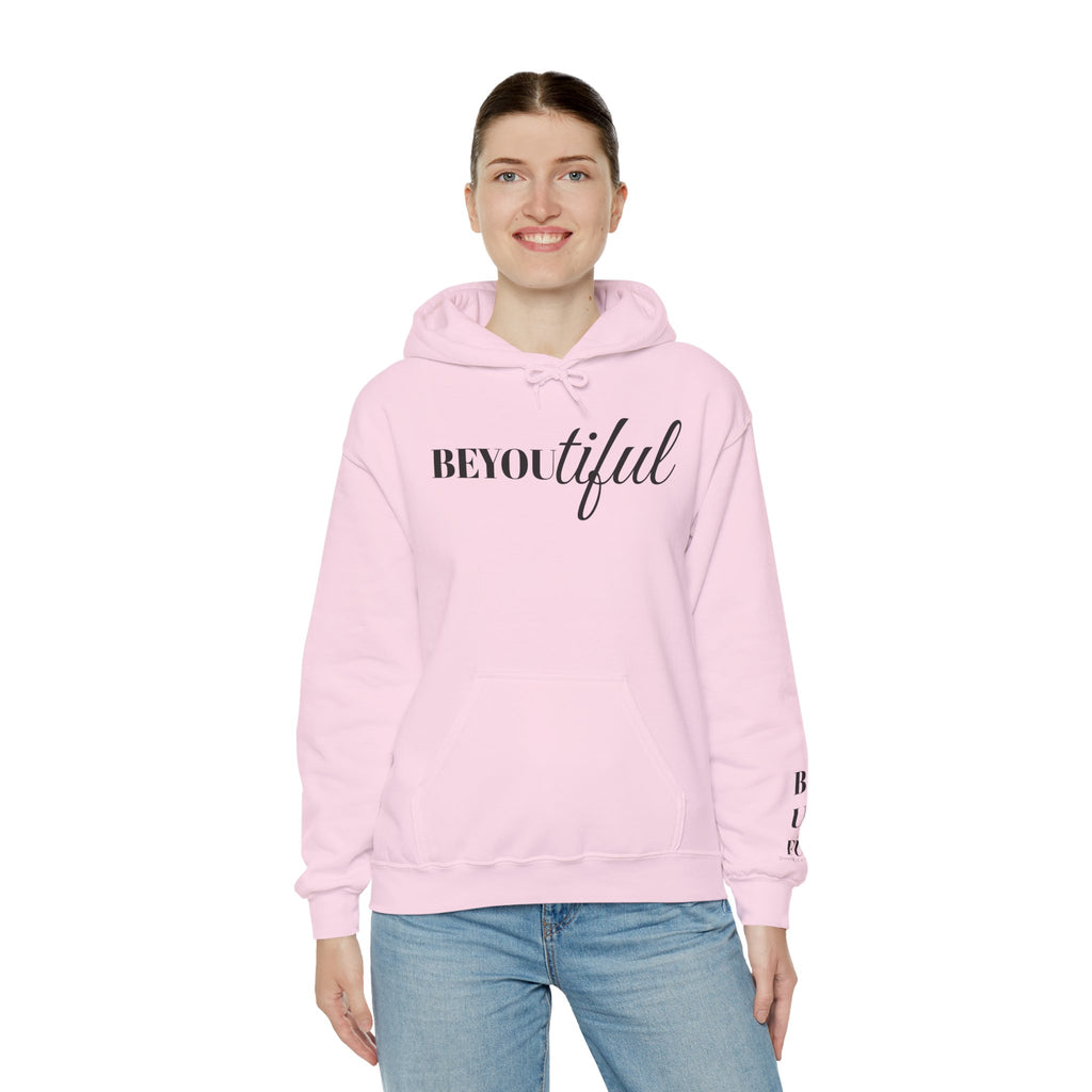 BEYOUtiful Hoodie | Faith Christian Heart Sleeve Design