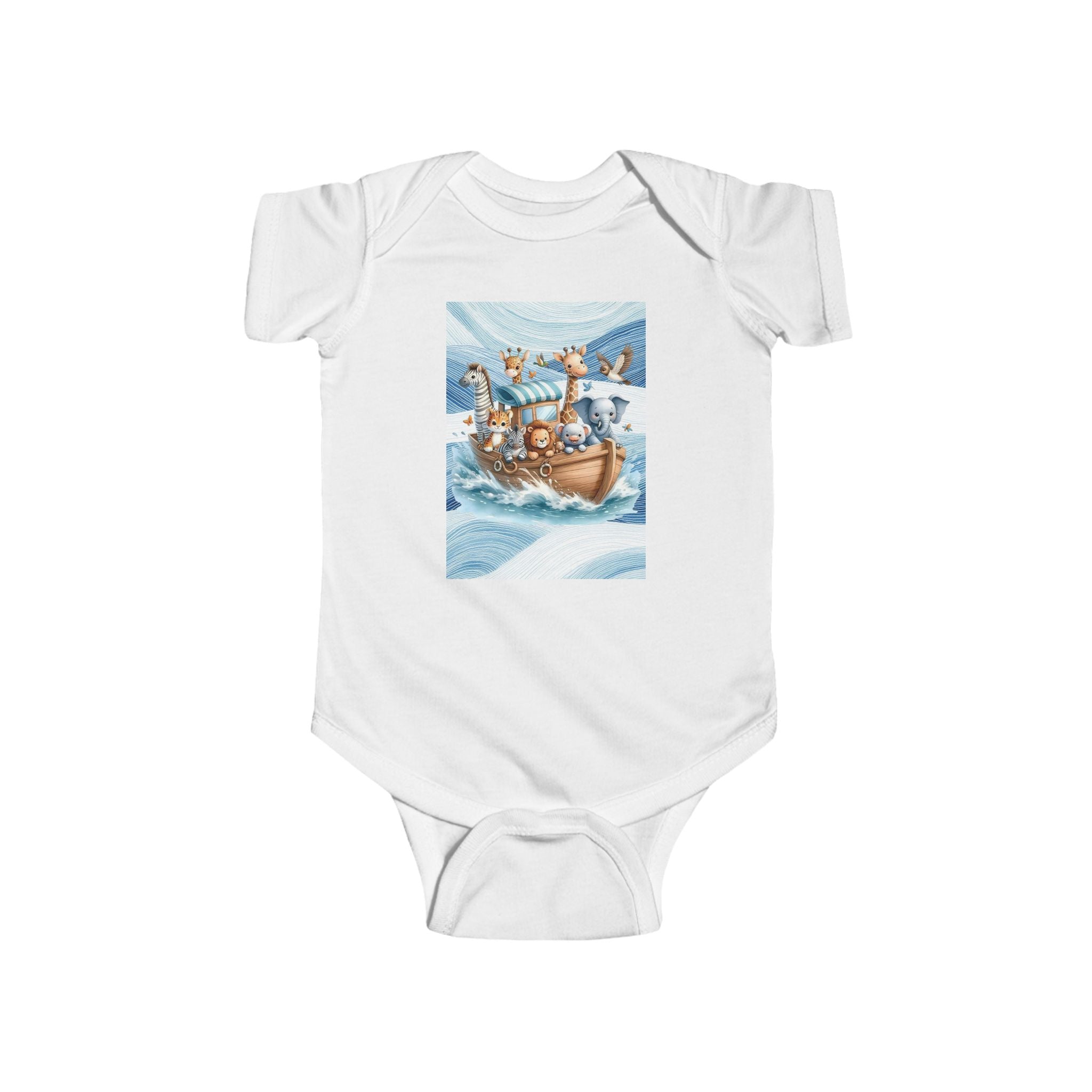 Boys Noah's Ark Infant Bodysuit  with "Psalm 139:14" Scripture