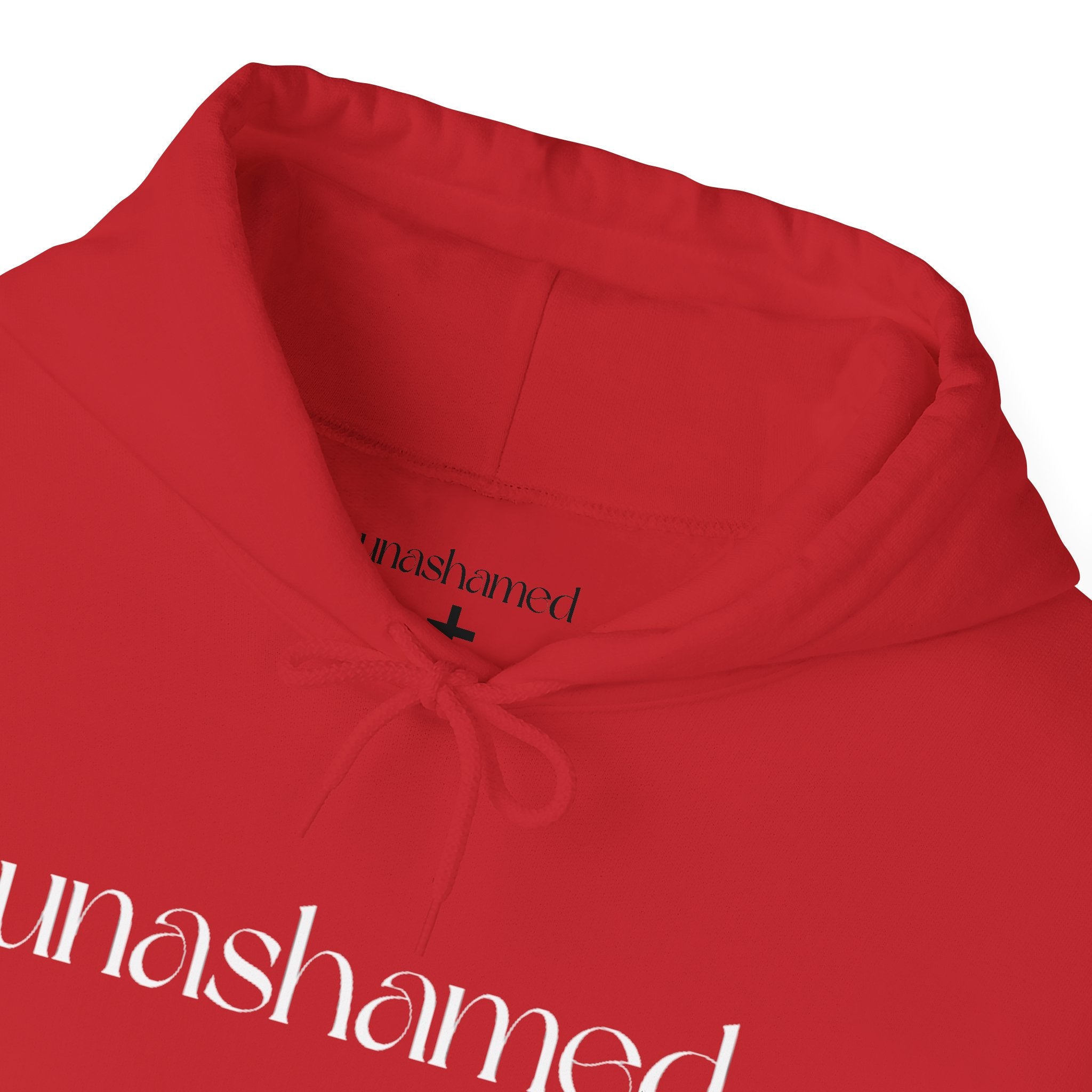 Men & Women Hoodies (Unisex) - I am UNASHAMED white font