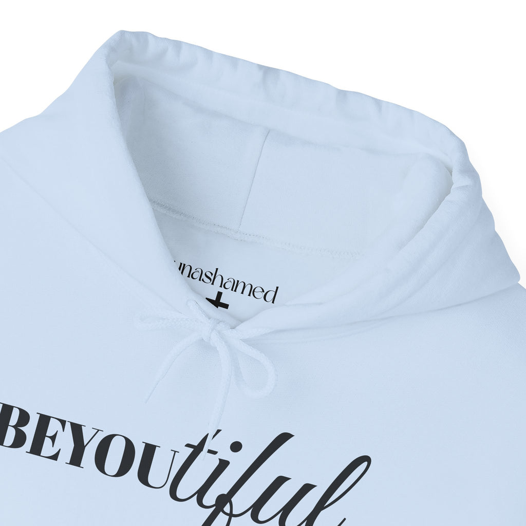 BEYOUtiful Hoodie | Faith Christian Heart Sleeve Design
