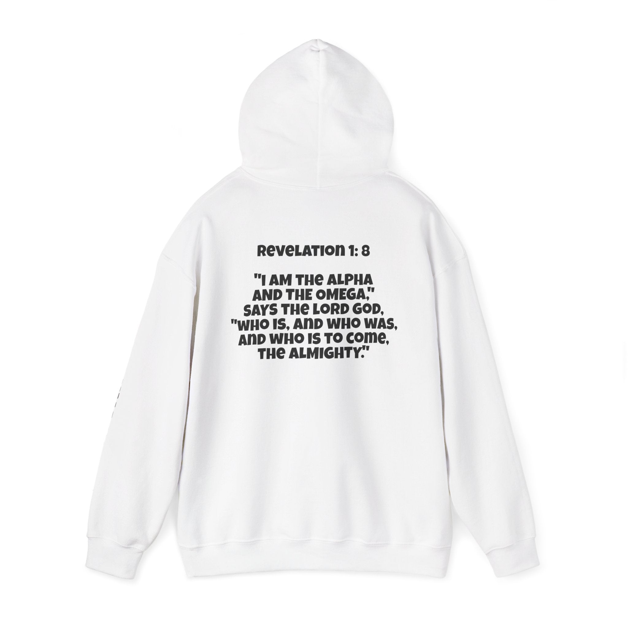 Men & Women Hoodie (Unisex) - Revolation 1: 8 Cross Hoodie | Bible Verse Scripture