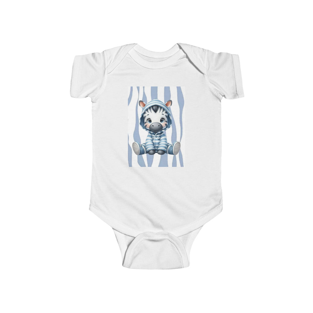 Boys Zebra Infant Bodysuit  with "Psalm 139:14" Scripture
