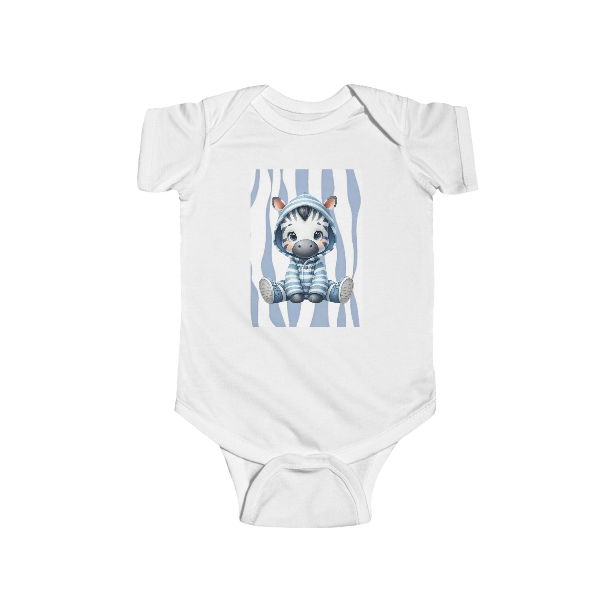 Boys Zebra Infant Bodysuit  with "Psalm 139:14" Scripture