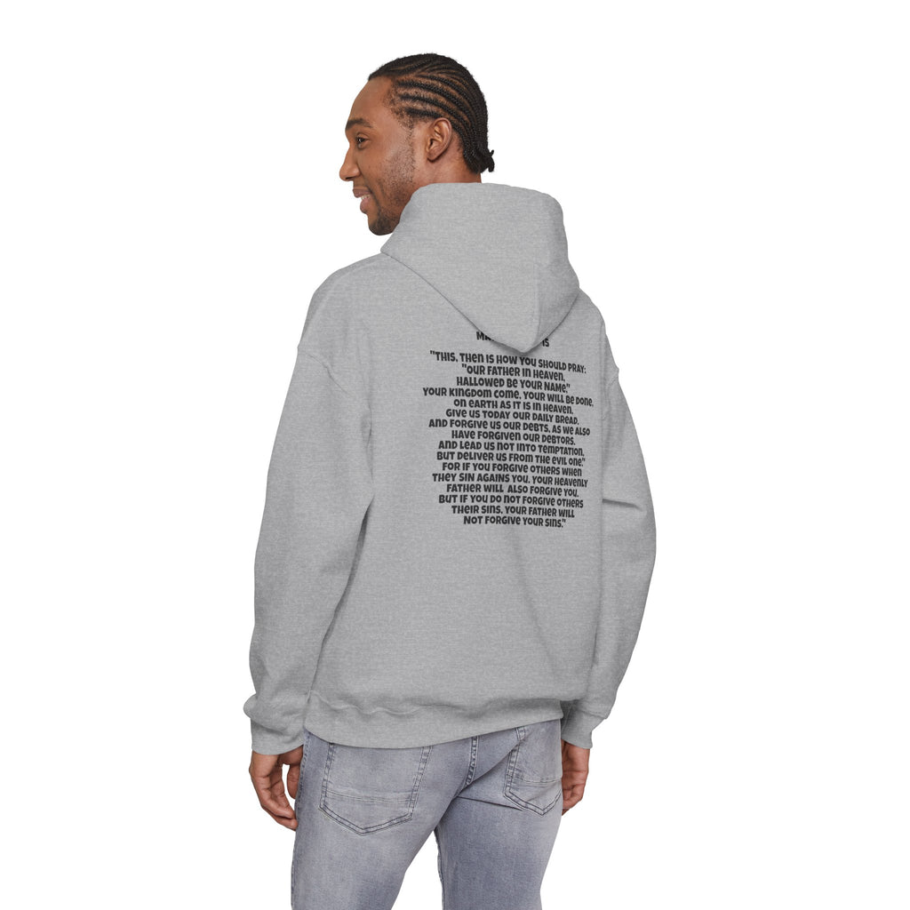 Men & Women Hoodie (Unisex) - Matthew 6: 9-15 Cross Hoodie | Bible Verse Scripture
