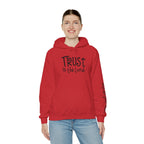 Trust in the Lord Hoodie | Faith Christian Heart Sleeve Design