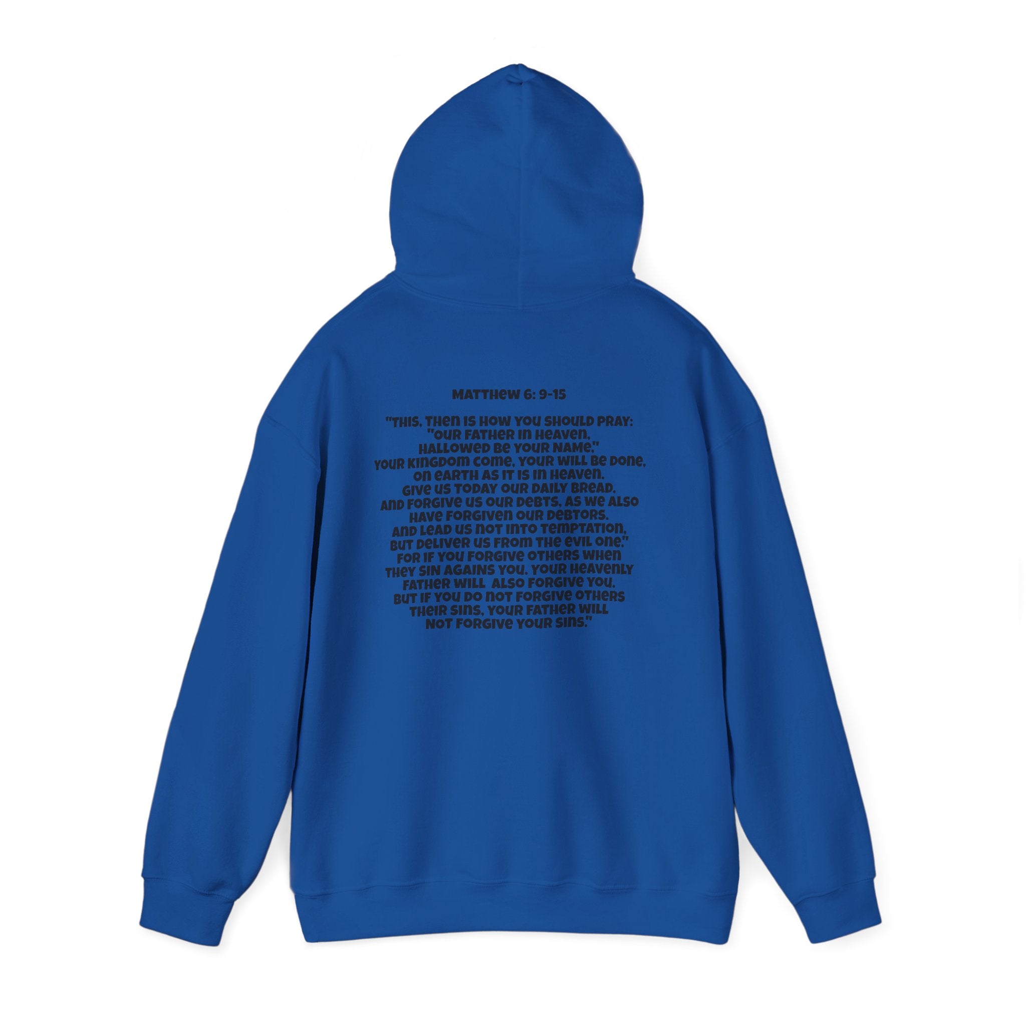 Men & Women Hoodie (Unisex) - Matthew 6: 9-15 Cross Hoodie | Bible Verse Scripture