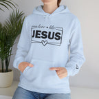 Love like Jesus Hoodie | Faith Christian Heart Sleeve Design