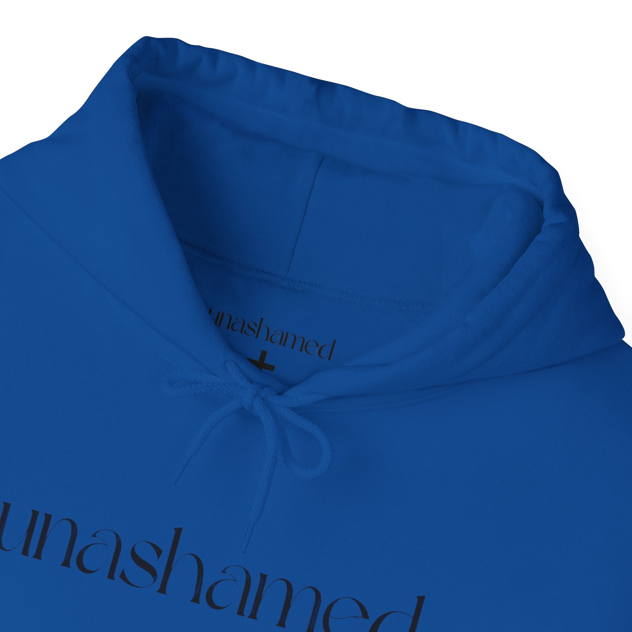 Men & Women Hoodies (Unisex) - I am UNASHAMED black font