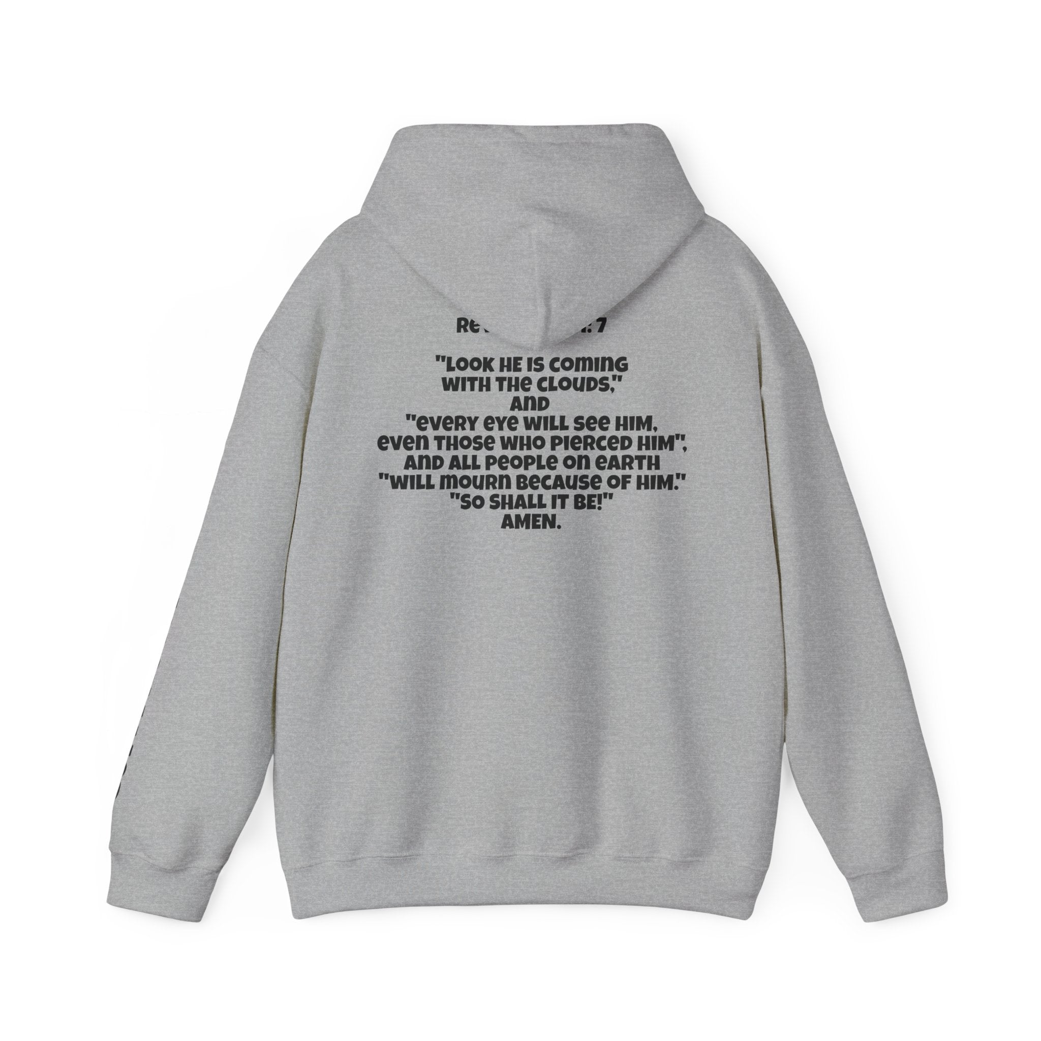 Men & Women Hoodie (Unisex) - Revolation 1: 7 Cross Hoodie | Bible Verse Scripture