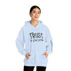 Trust in the Lord Hoodie | Faith Christian Heart Sleeve Design