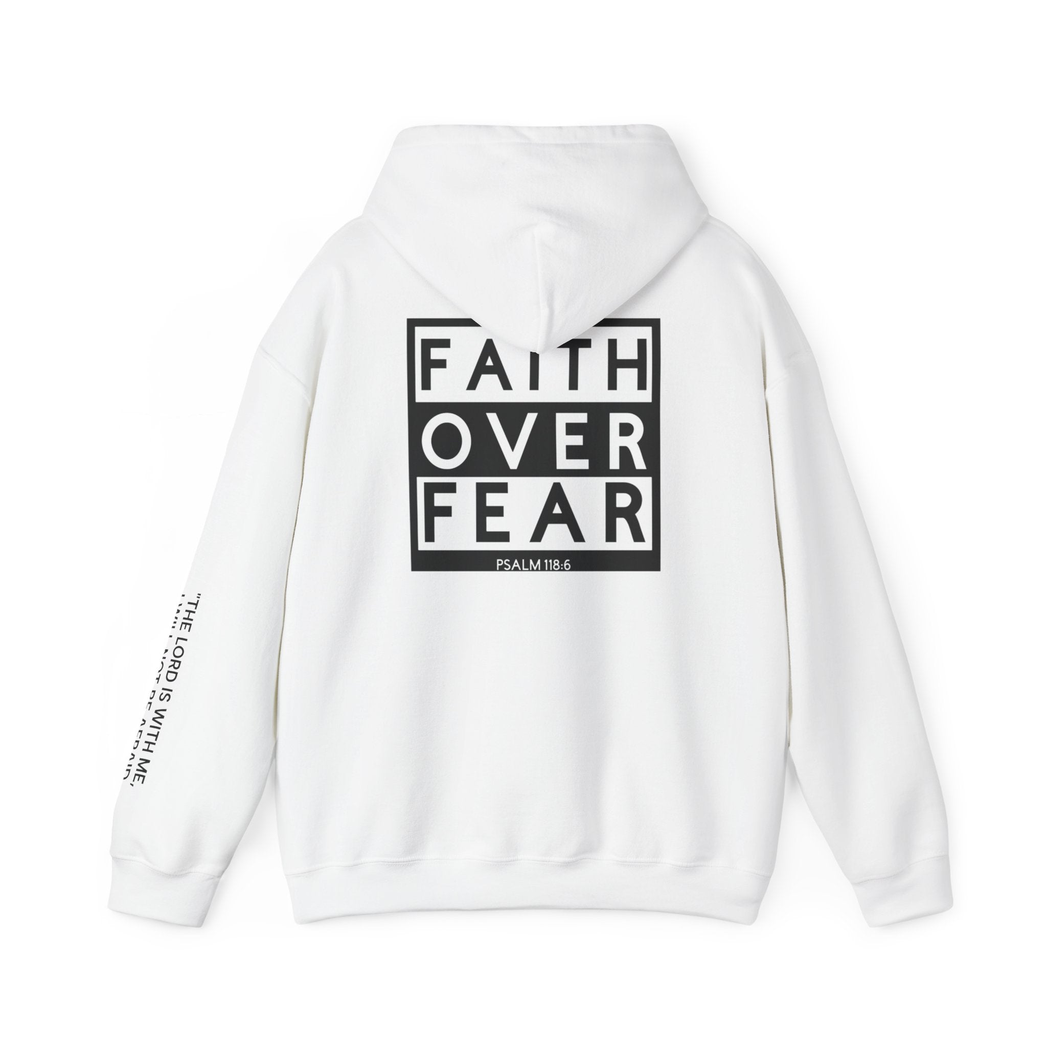 Men Hoodie - Psalm 118:6 | FAITH OVER FEAR