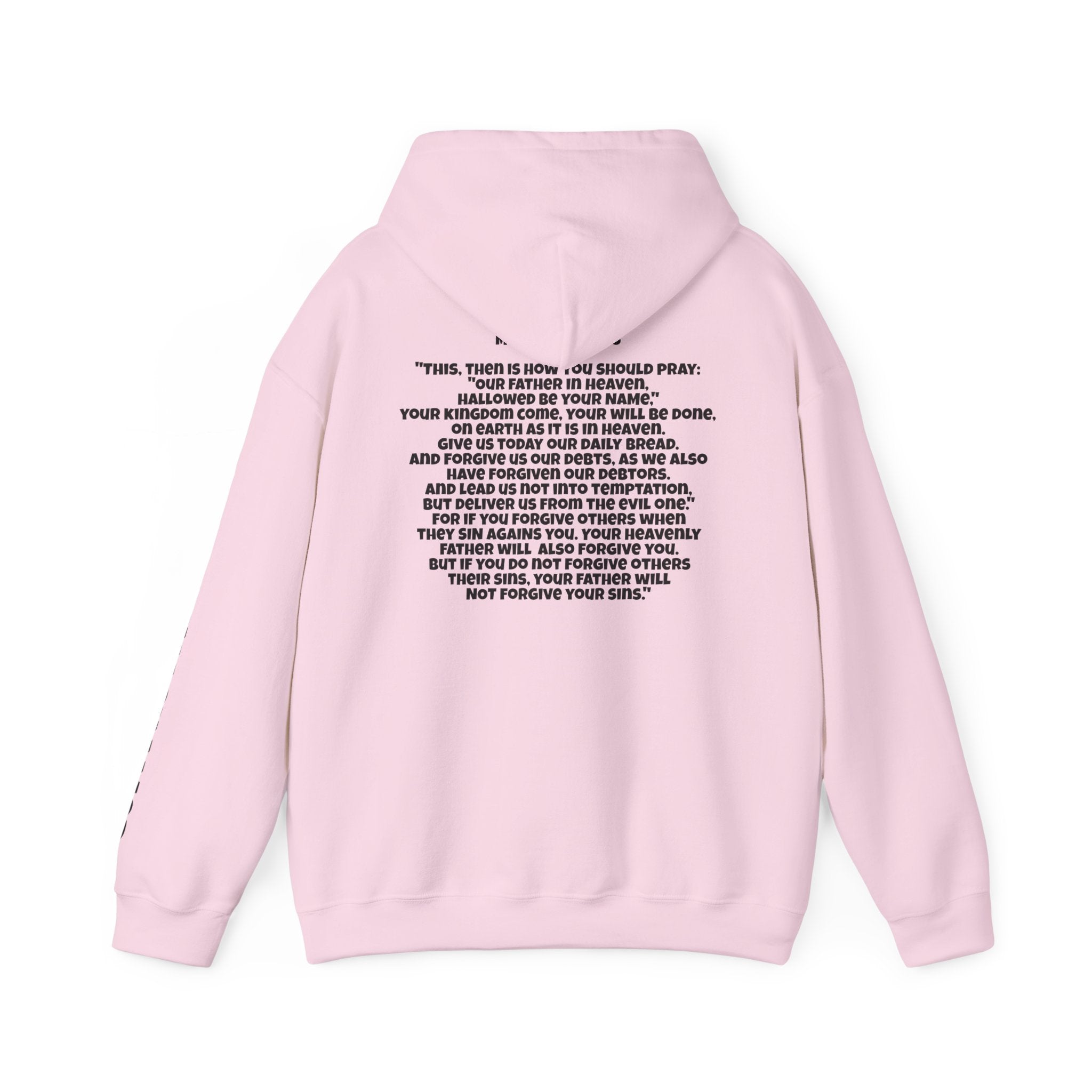 Men & Women Hoodie (Unisex) - Matthew 6: 9-15 Cross Hoodie | Bible Verse Scripture