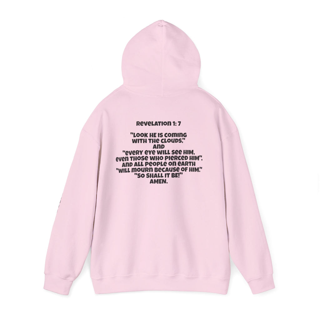 Men & Women Hoodie (Unisex) - Revolation 1: 7 Cross Hoodie | Bible Verse Scripture