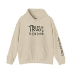 Trust in the Lord Hoodie | Faith Christian Heart Sleeve Design