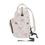 Girls Bunny Baby Diaper Backpack with "Psalm 46:5" for Scripture