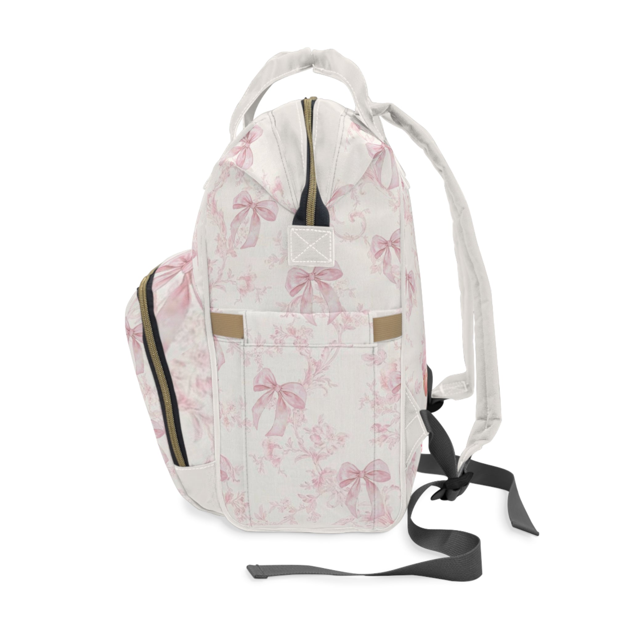 Girls Bunny Baby Diaper Backpack with "Psalm 46:5" for Scripture