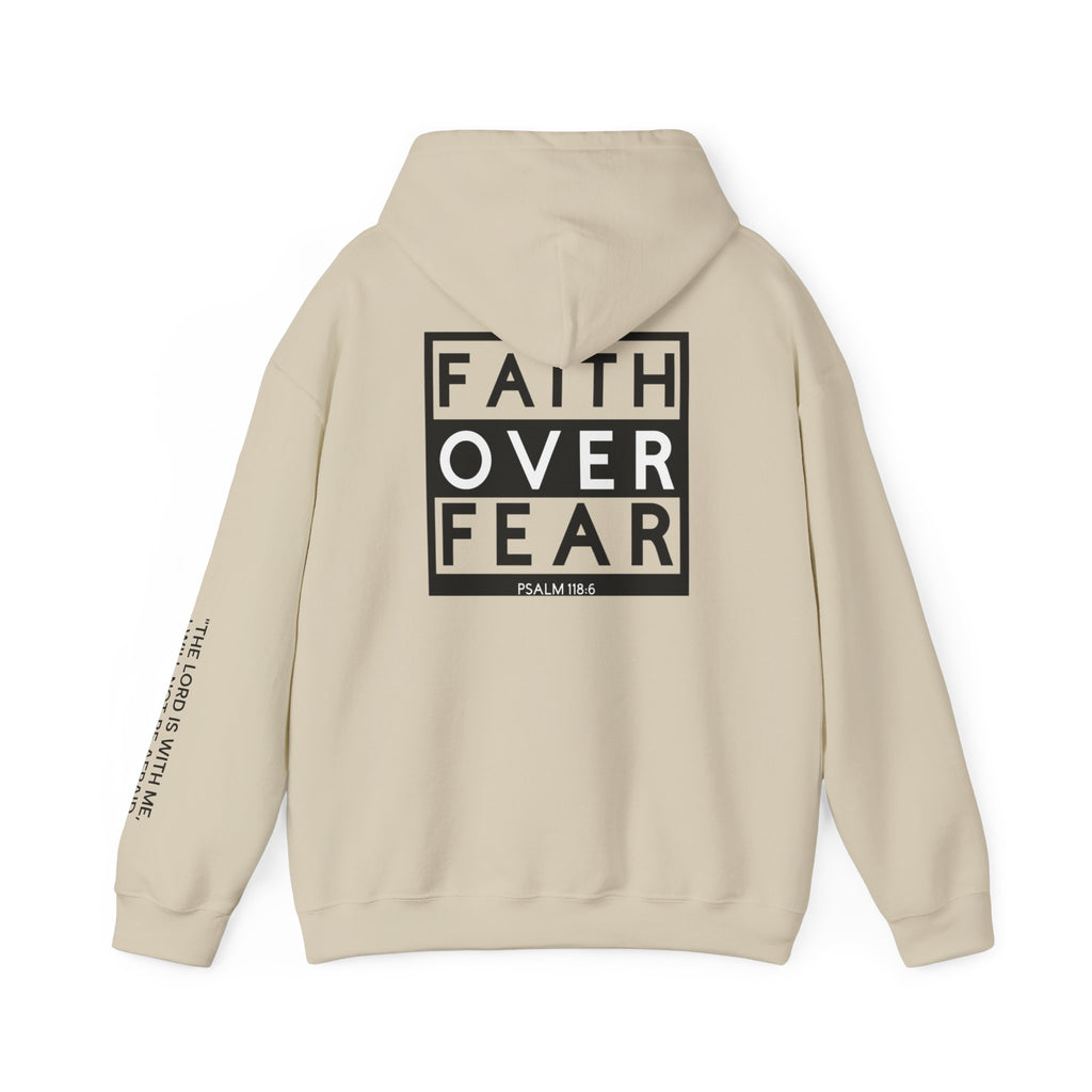 Men Hoodie - Psalm 118:6 | FAITH OVER FEAR