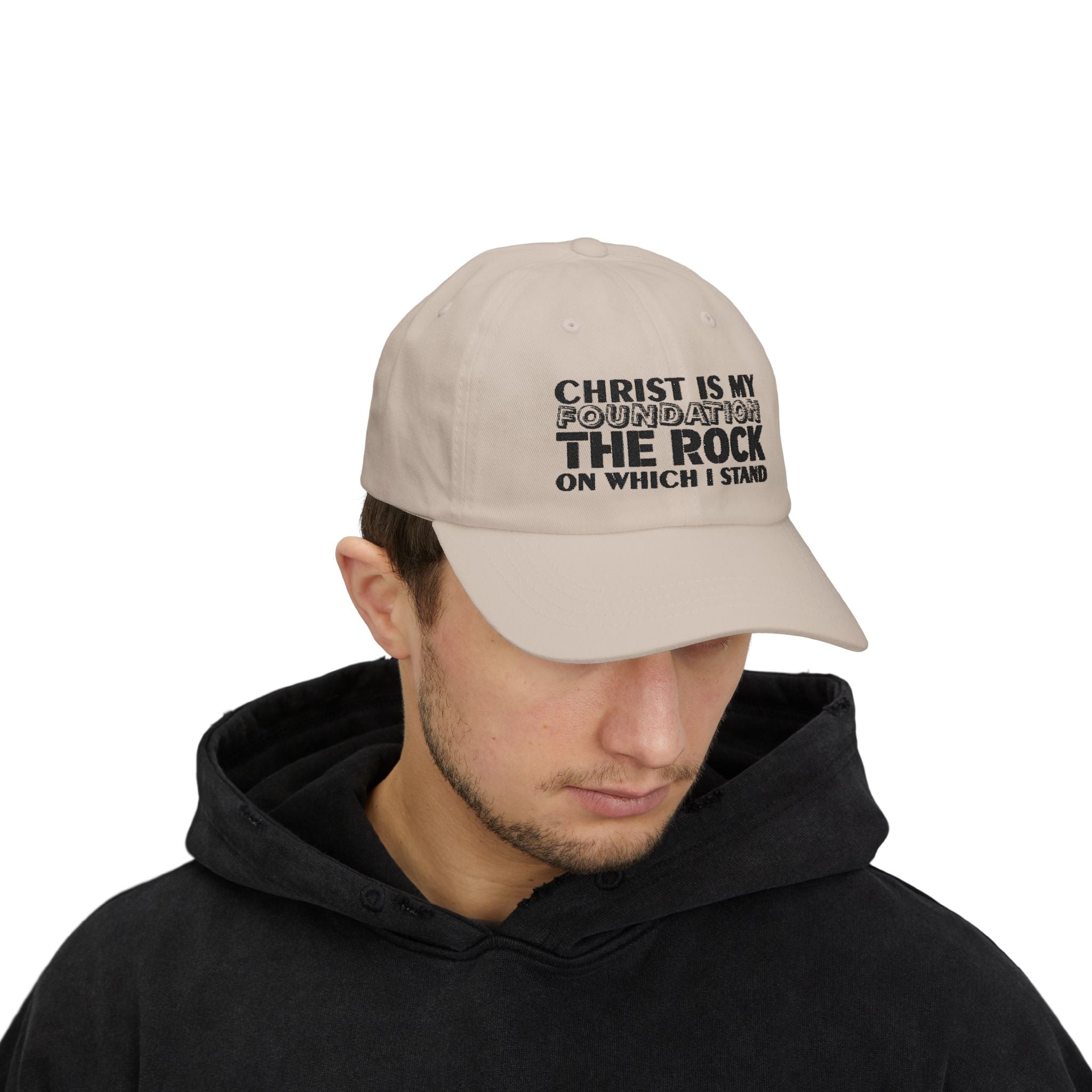 Men CAP | CHRIST IS MY FOUNDATION THE ROCK ON WHICH I STAND