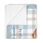 Boys Bear Baby Blanket with "Psalm 139:14" Scripture