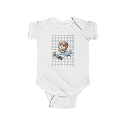 Boys Bear Infant Bodysuit  with "Psalm 139:14" Scripture