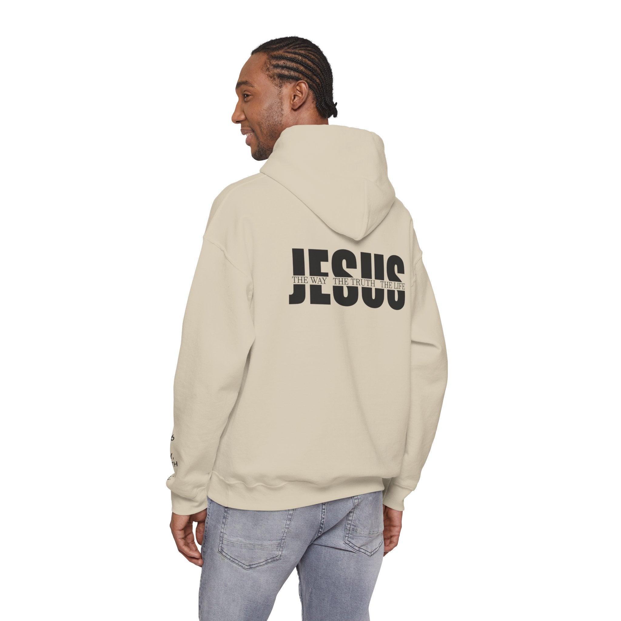 Men Hoodie - John 14:6 | JESUS THE WAY THE TRUTH THE LIFE