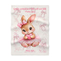 Girls Bunny Baby Blanket with "Psalm 46:5" Scripture