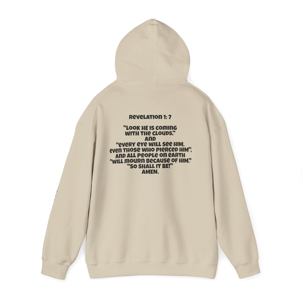 Men & Women Hoodie (Unisex) - Revolation 1: 7 Cross Hoodie | Bible Verse Scripture