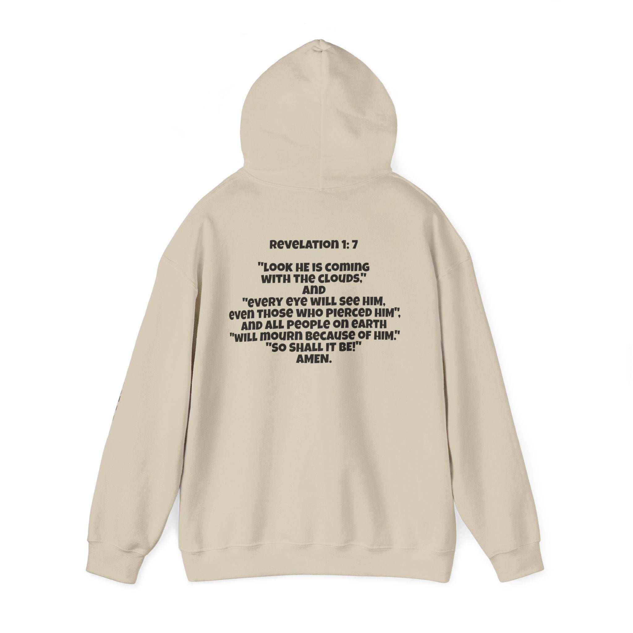 Men & Women Hoodie (Unisex) - Revolation 1: 7 Cross Hoodie | Bible Verse Scripture