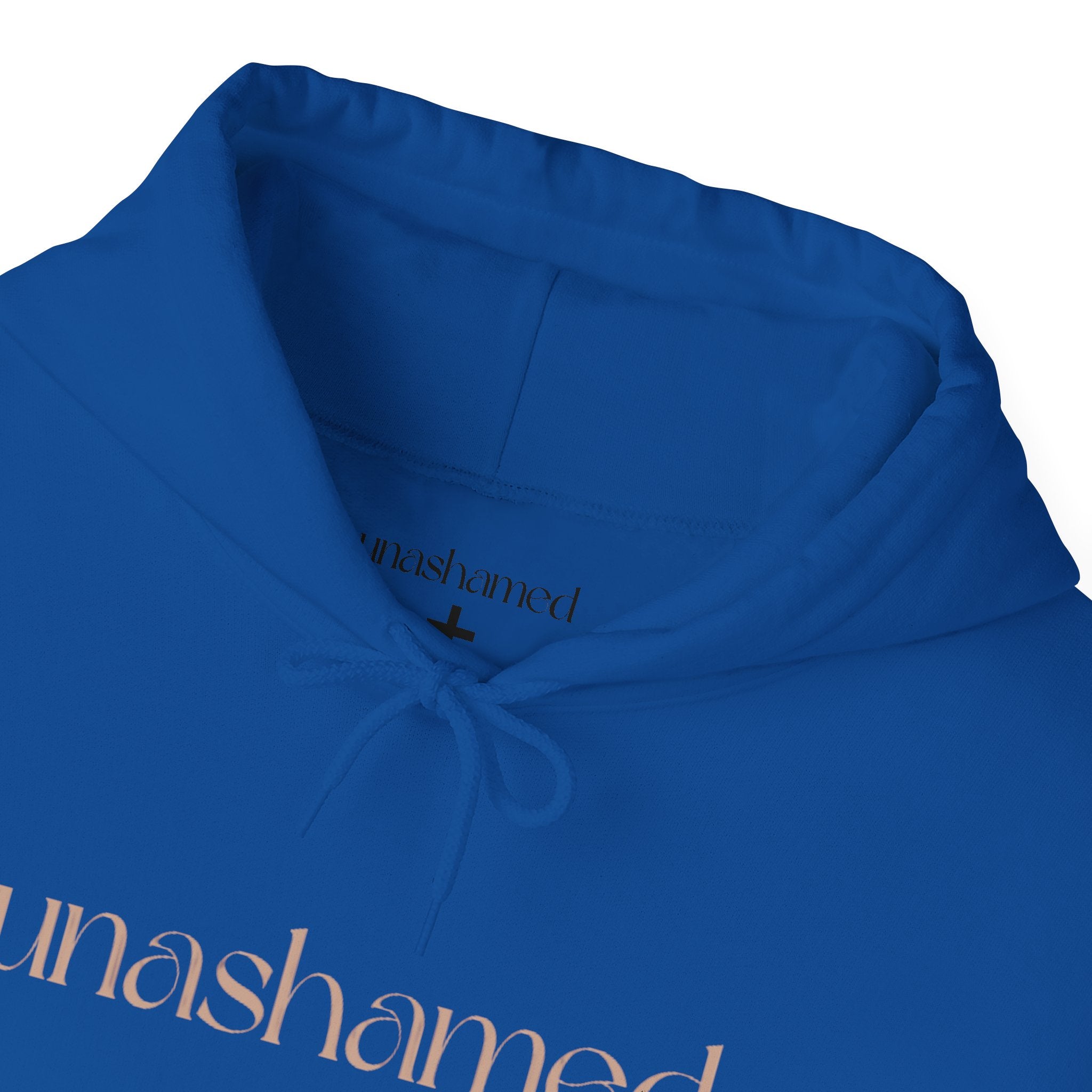 Men & Women Hoodies (Unisex) - I am UNASHAMED beige font