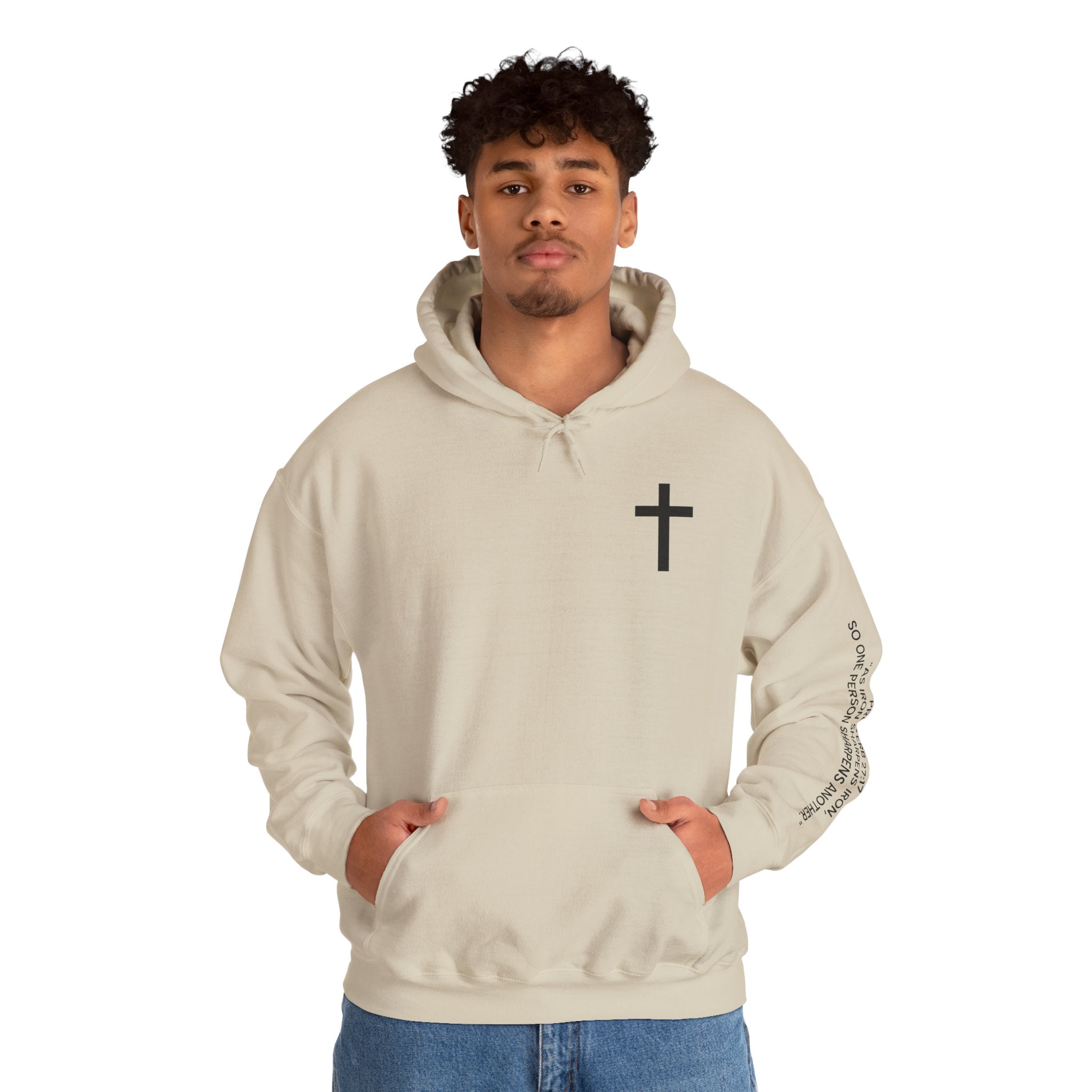 Men Hoodie - Proverbs 27:17 | IRON SHARPENS IRON