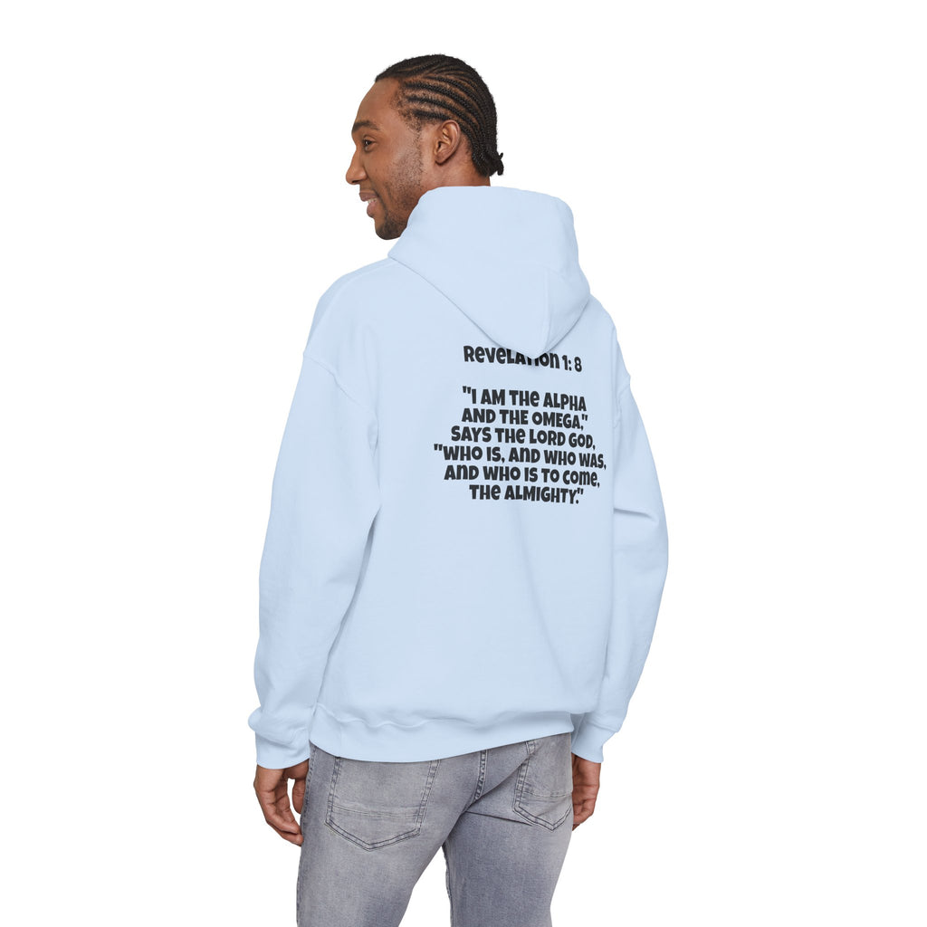 Men & Women Hoodie (Unisex) - Revolation 1: 8 Cross Hoodie | Bible Verse Scripture