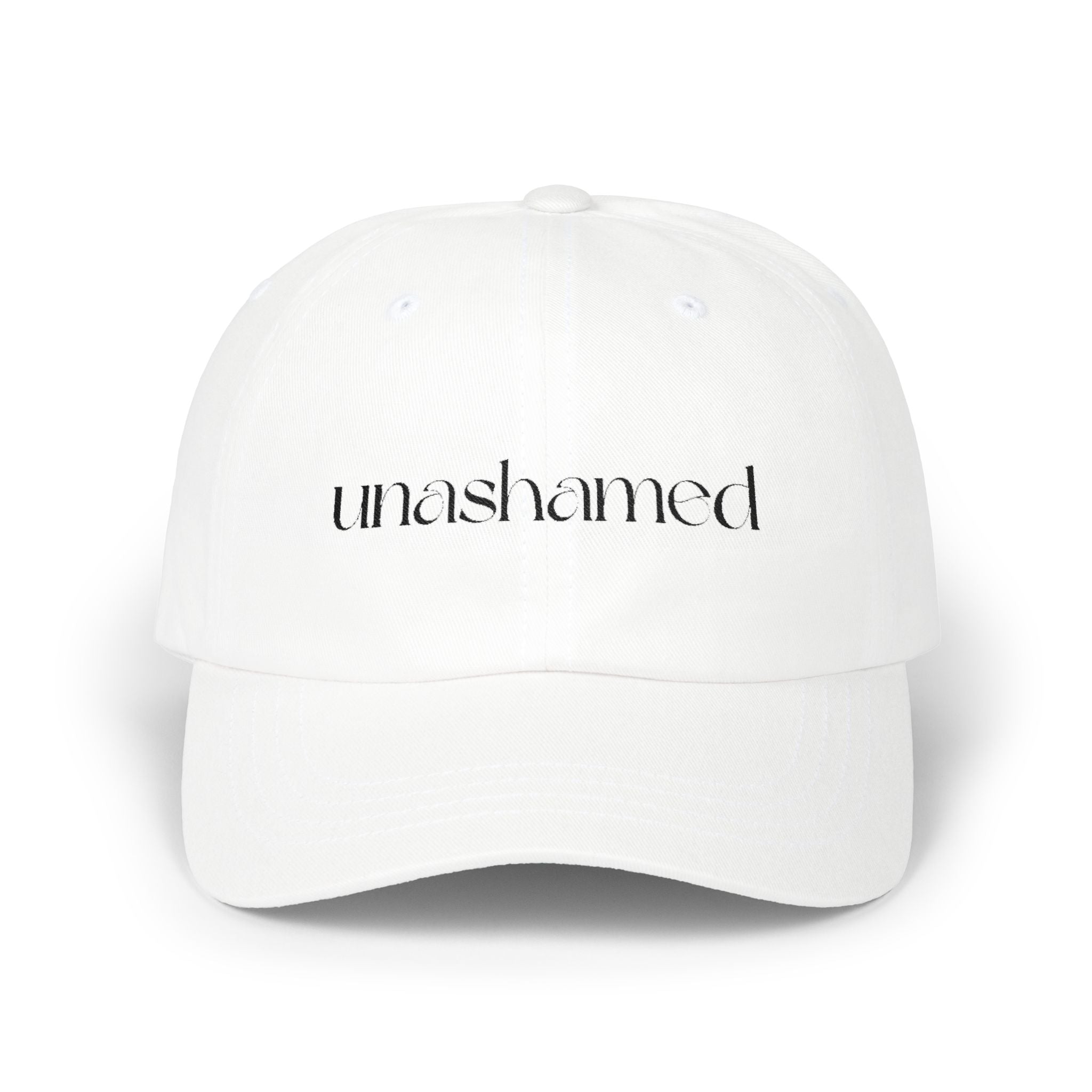Men & Women CAP | UNASHAMED (black font)
