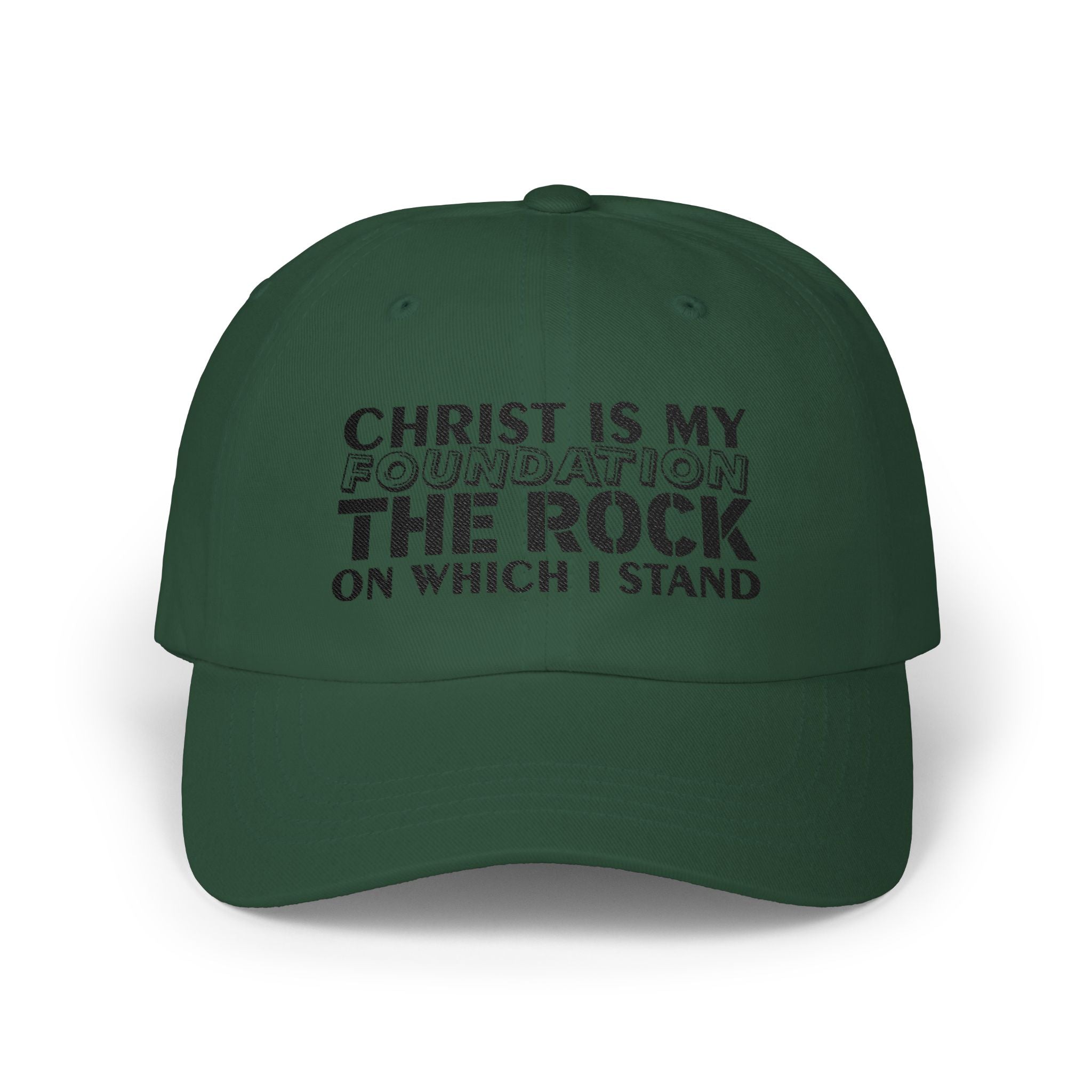 Men CAP | CHRIST IS MY FOUNDATION THE ROCK ON WHICH I STAND