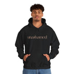 Men & Women Hoodies (Unisex) - I am UNASHAMED beige font