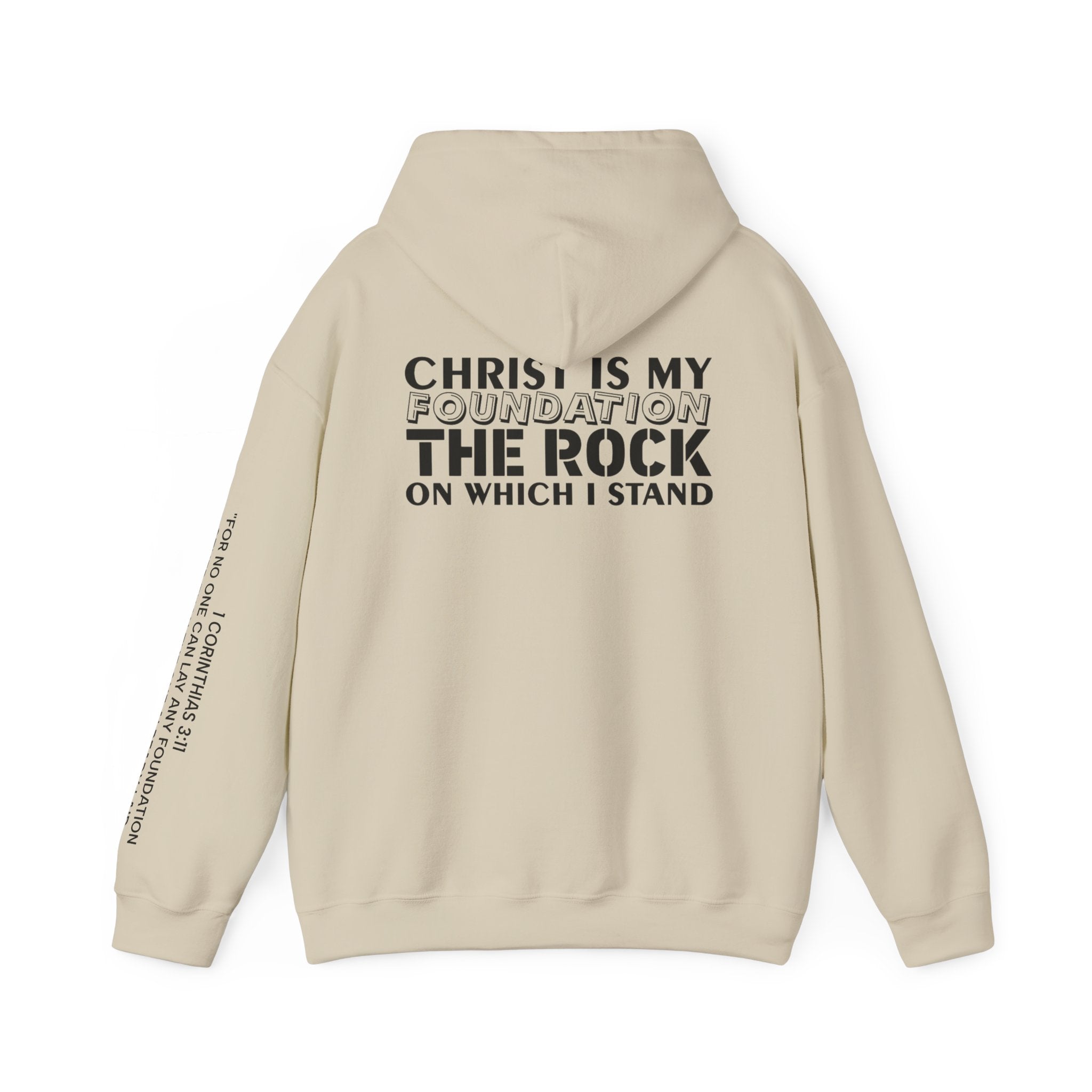 Men Hoodie - 1 Corinthians 3:11 | CHRIST IS MY FOUNDATION