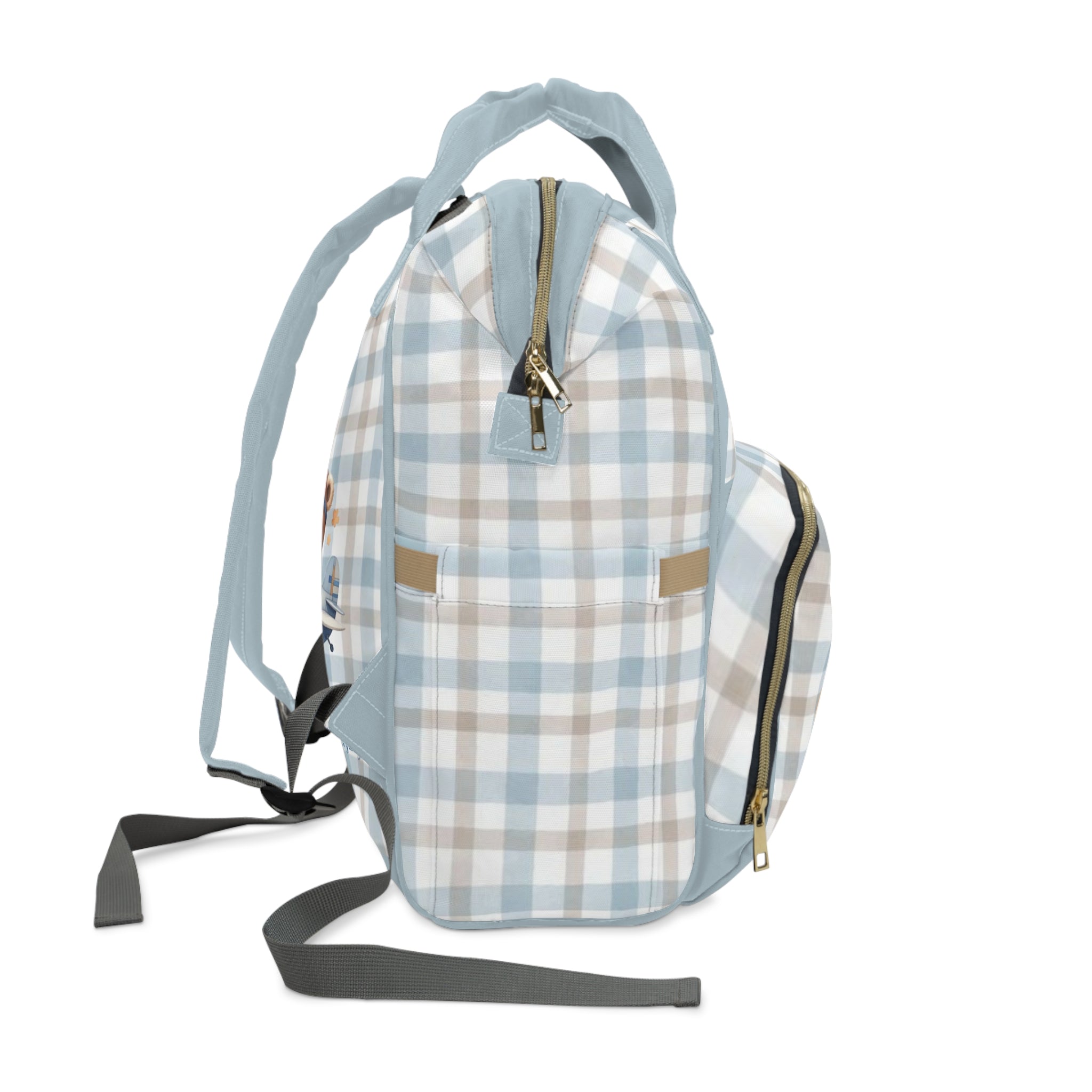 Boys Bear Baby Diaper Backpack with "Psalm 139:14" Scripture